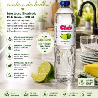 Lava Louça Glicerinado Club Limão - 500 ml