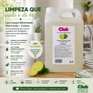 Lava Louças Glicerinado Club Limão - 05 L