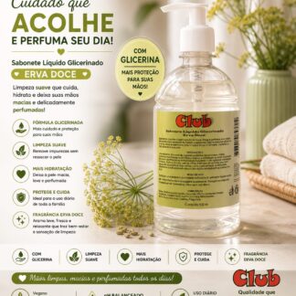 Sabonete Líquido Glicerinado Erva Doce - 500 ml
