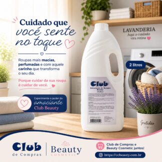 Amaciante de Roupas Club Beauty - 02 Litros