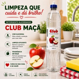 Lava Louças Glicerinado Club Maçã - 500 ml